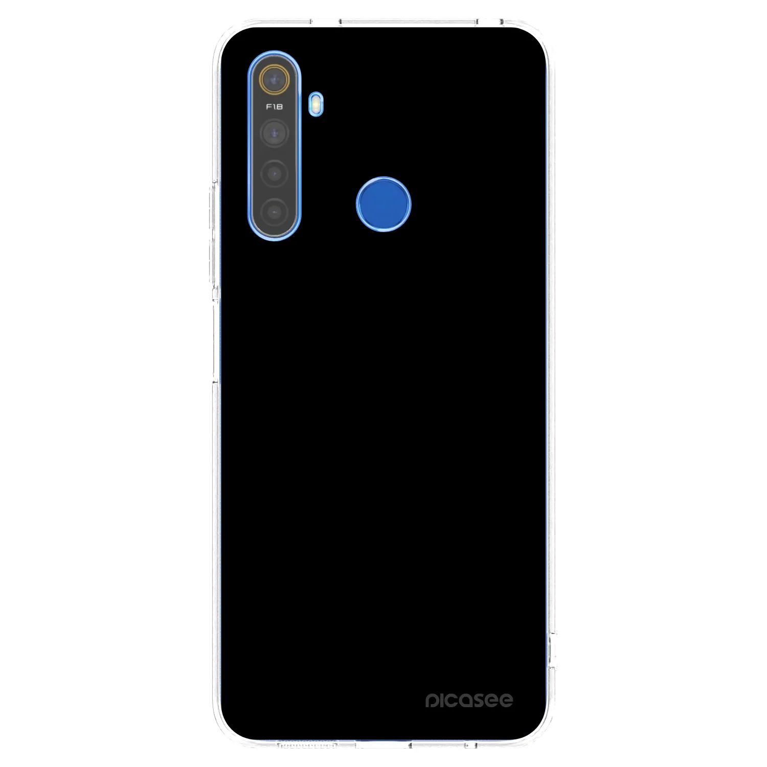Picasee silikonska prozirna maskica za Realme 5 - Black Bliss