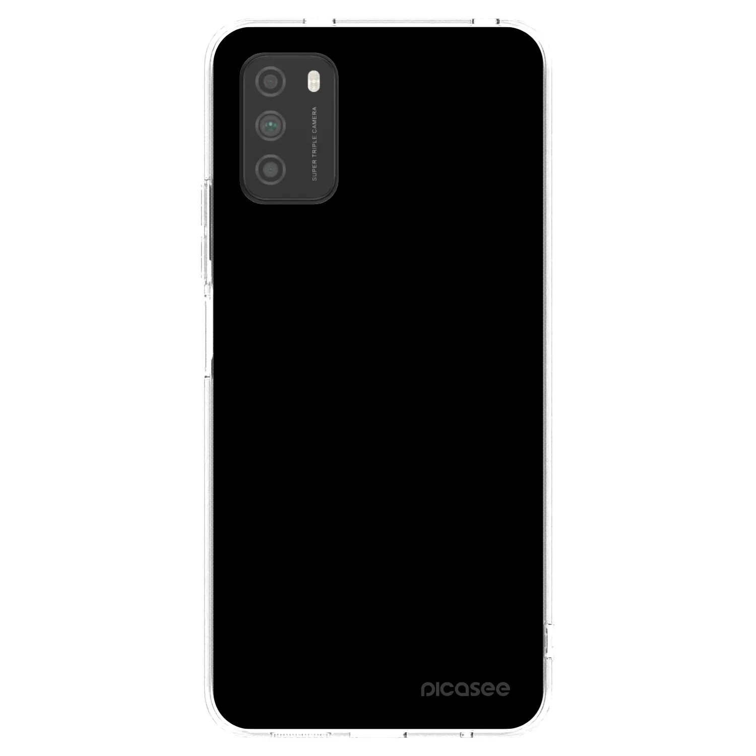 Picasee silikonska prozirna maskica za Xiaomi Poco M3 - Black Bliss