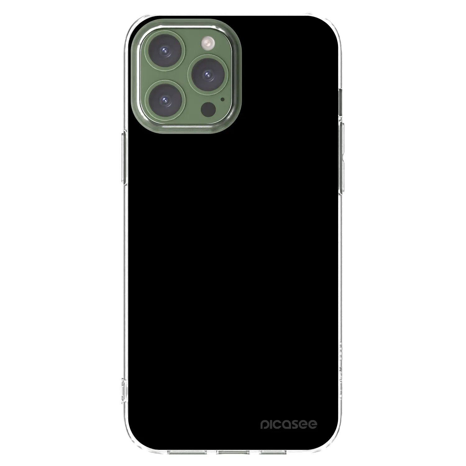 Picasee silikonska prozirna maskica za Apple iPhone 13 Pro Max - Black Bliss