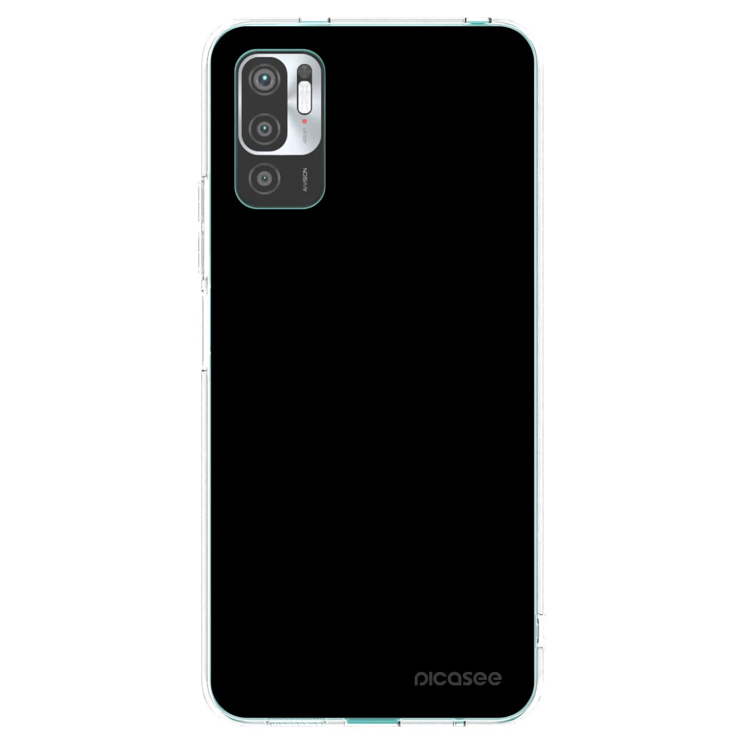 Picasee silikonska prozirna maskica za Xiaomi Redmi Note 10 5G - Black Bliss
