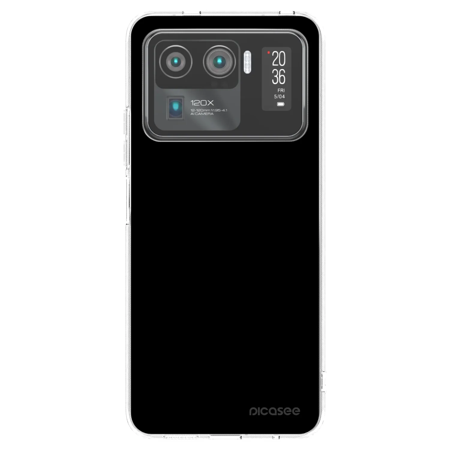 Picasee silikonska prozirna maskica za Xiaomi Mi 11 Ultra - Black Bliss
