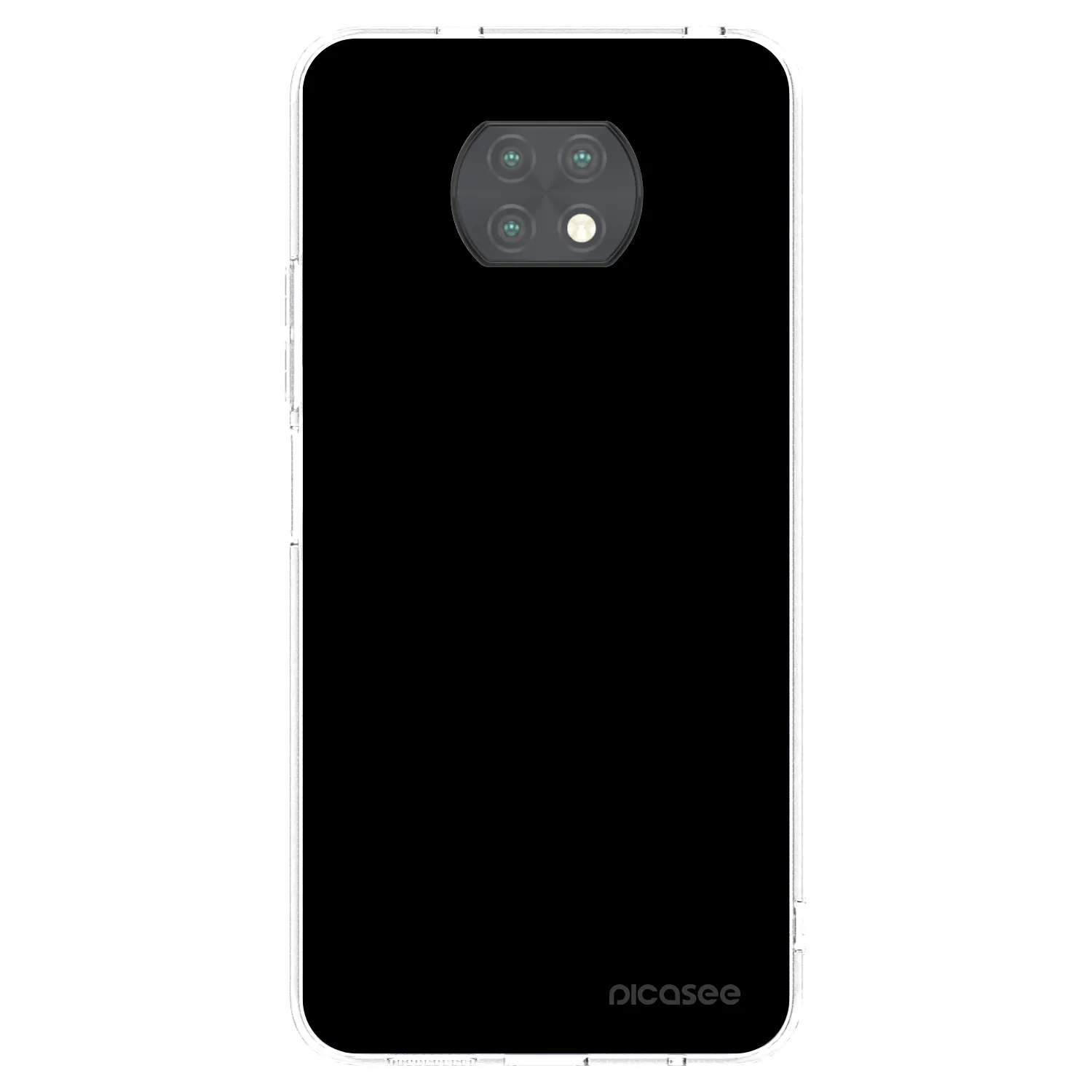 Picasee silikonska prozirna maskica za Xiaomi Redmi Note 9T - Black Bliss