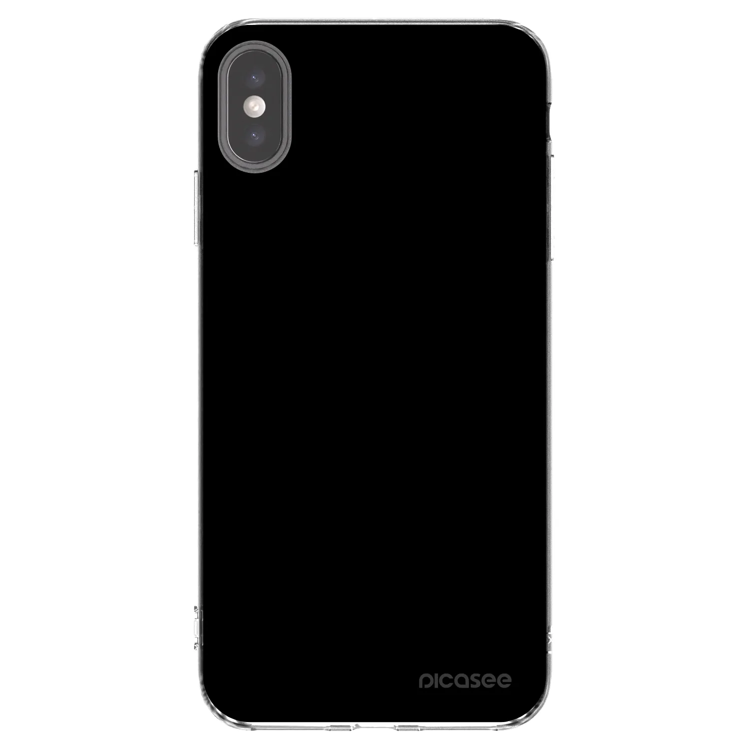 Picasee silikonska prozirna maskica za Apple iPhone XS Max - Black Bliss