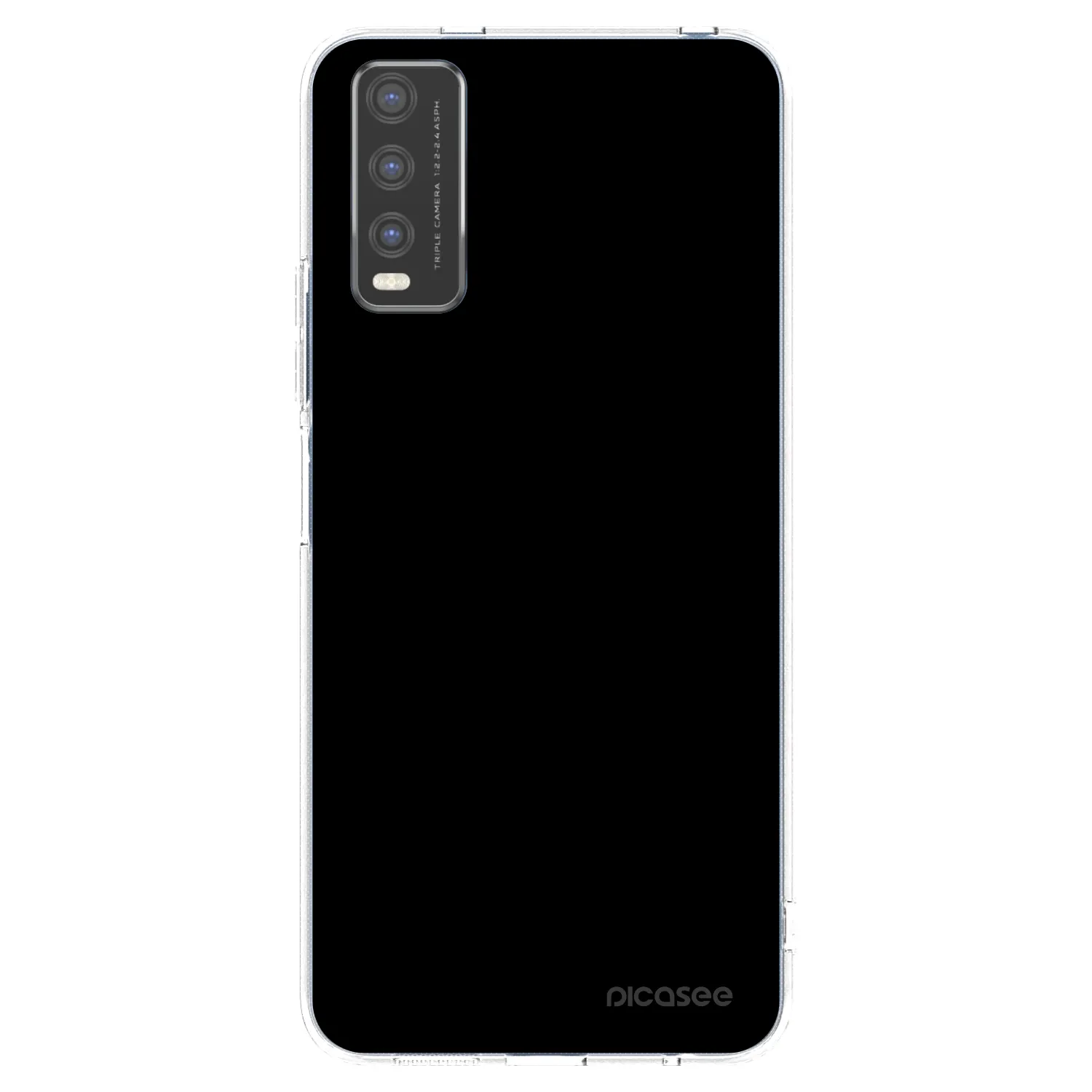 Picasee silikonska prozirna maskica za Vivo Y20s - Black Bliss