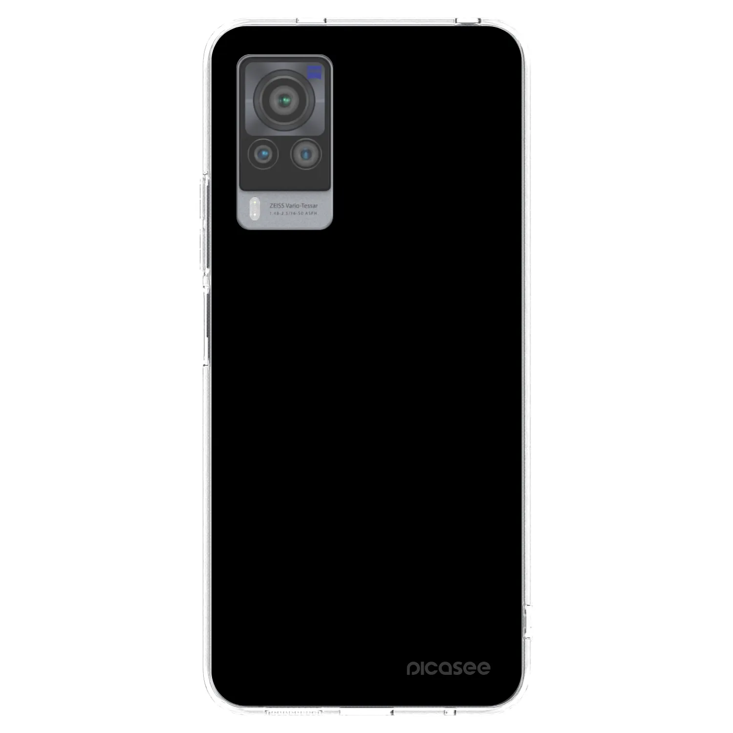 Picasee silikonska prozirna maskica za Vivo X60 Pro 5G - Black Bliss
