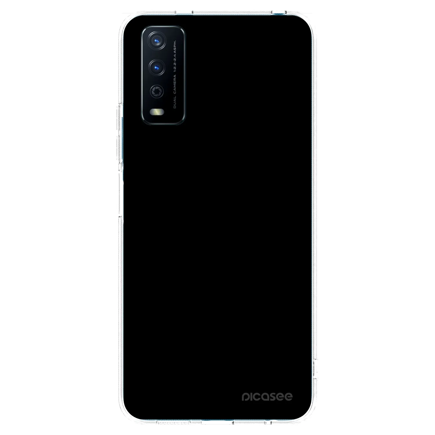 Picasee silikonska prozirna maskica za Vivo Y11s - Black Bliss