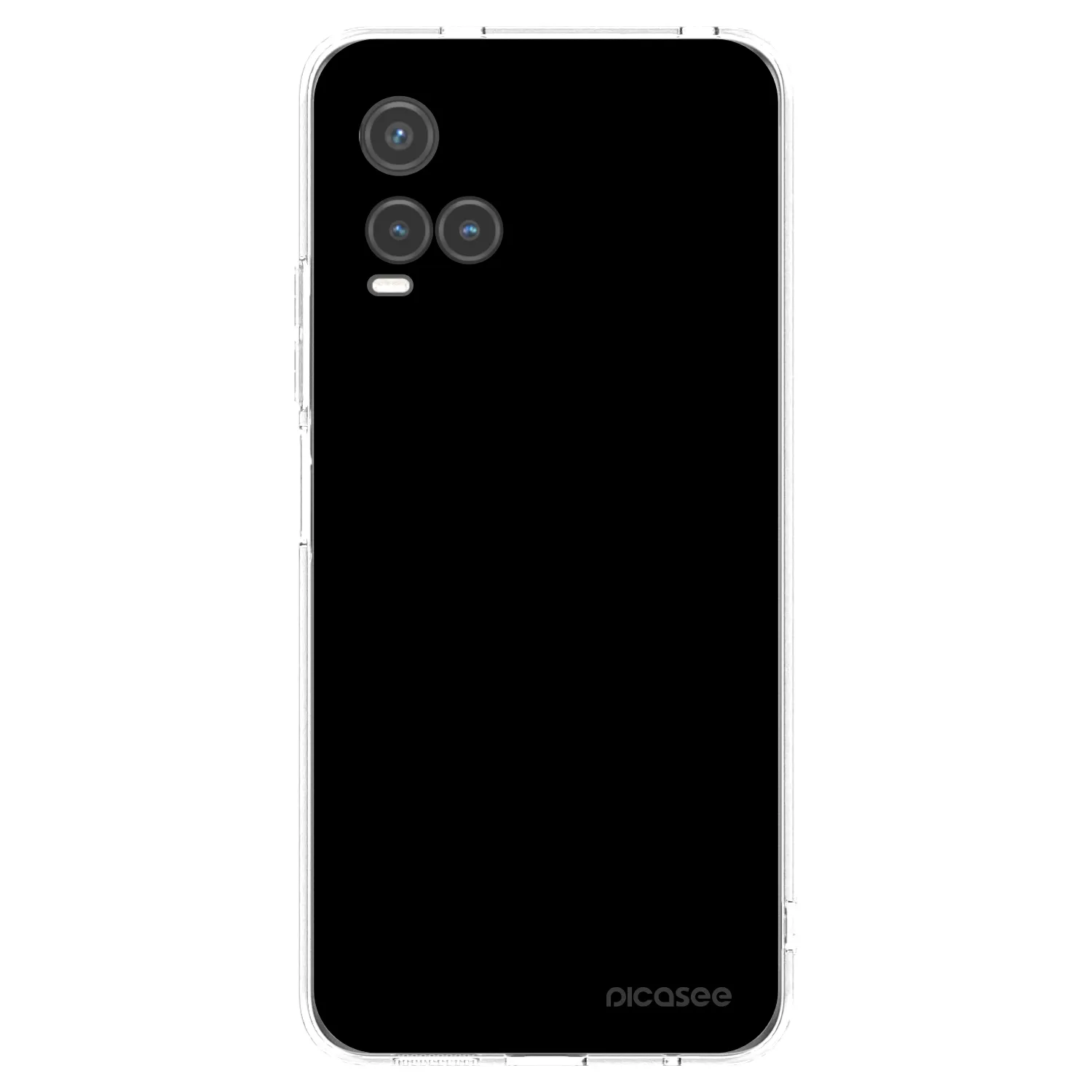 Picasee silikonska prozirna maskica za Vivo Y33s - Black Bliss