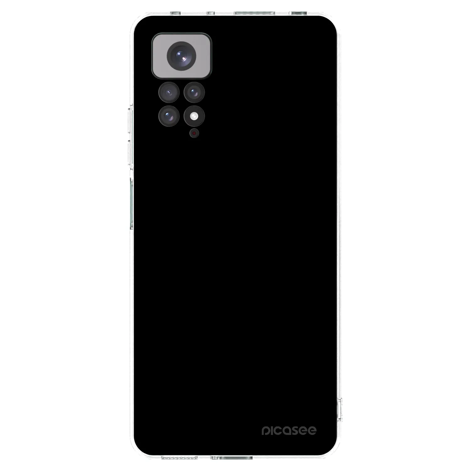 Picasee silikonska prozirna maskica za Xiaomi Redmi Note 11 - Black Bliss