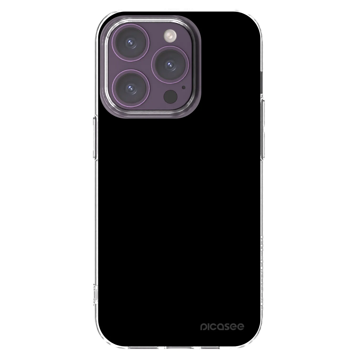 Picasee silikonska prozirna maskica za Apple iPhone 14 Pro - Black Bliss