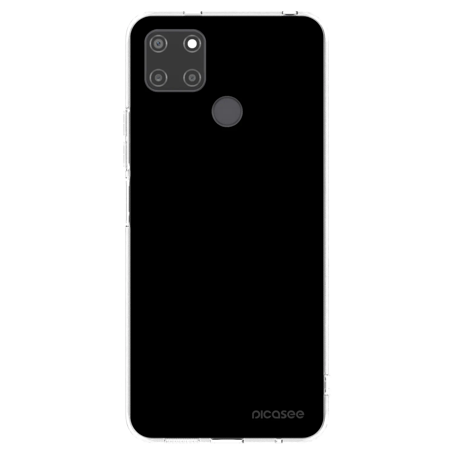 Picasee silikonska prozirna maskica za Realme C21Y - Black Bliss