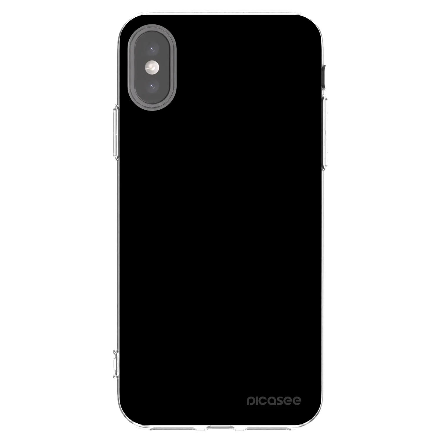 Picasee silikonska prozirna maskica za Apple iPhone X/XS - Black Bliss