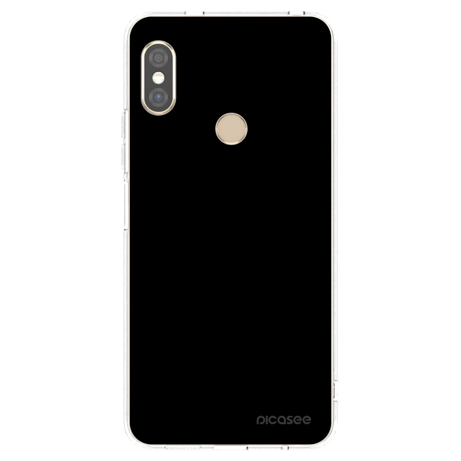 Picasee silikonska prozirna maskica za Xiaomi Redmi Note 5 Global - Black Bliss