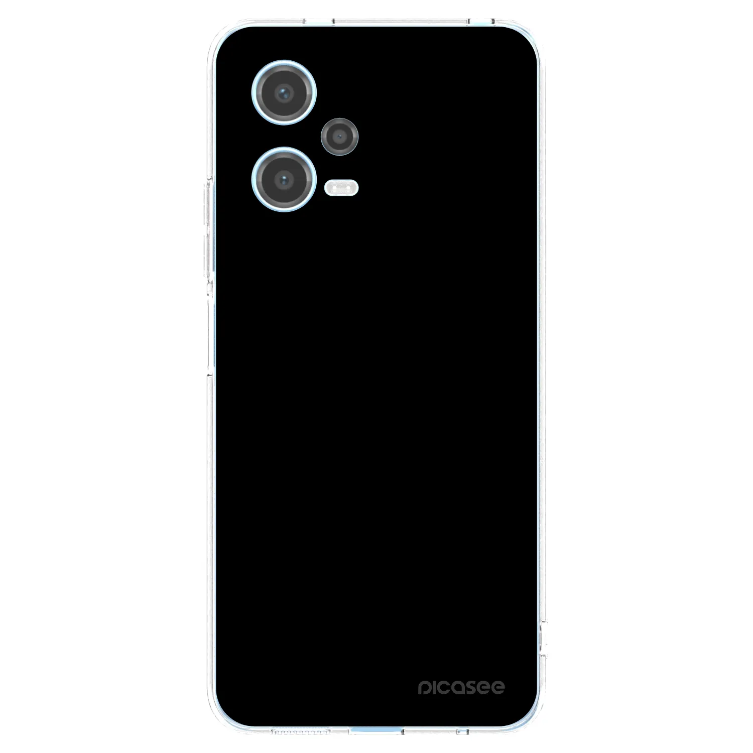 Picasee silikonska prozirna maskica za Xiaomi Redmi Note 12 5G - Black Bliss