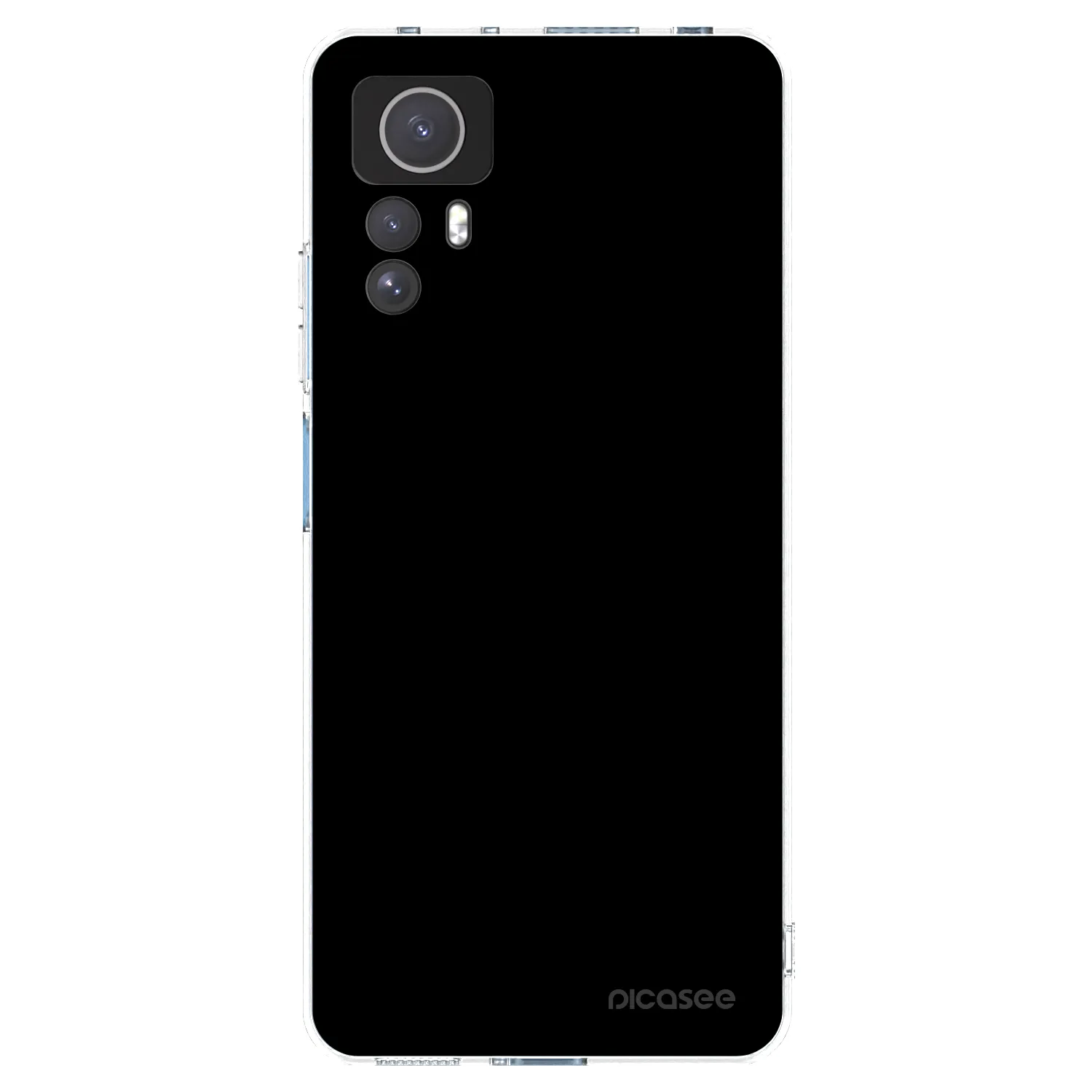 Picasee silikonska prozirna maskica za Xiaomi Redmi Note 12S - Black Bliss