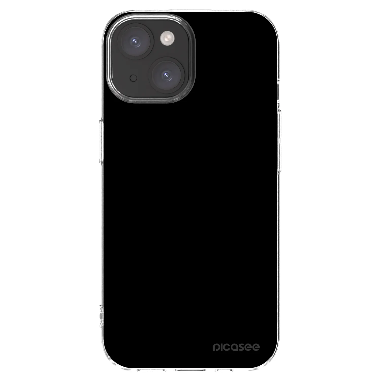 Picasee silikonska prozirna maskica za Apple iPhone 15 - Black Bliss
