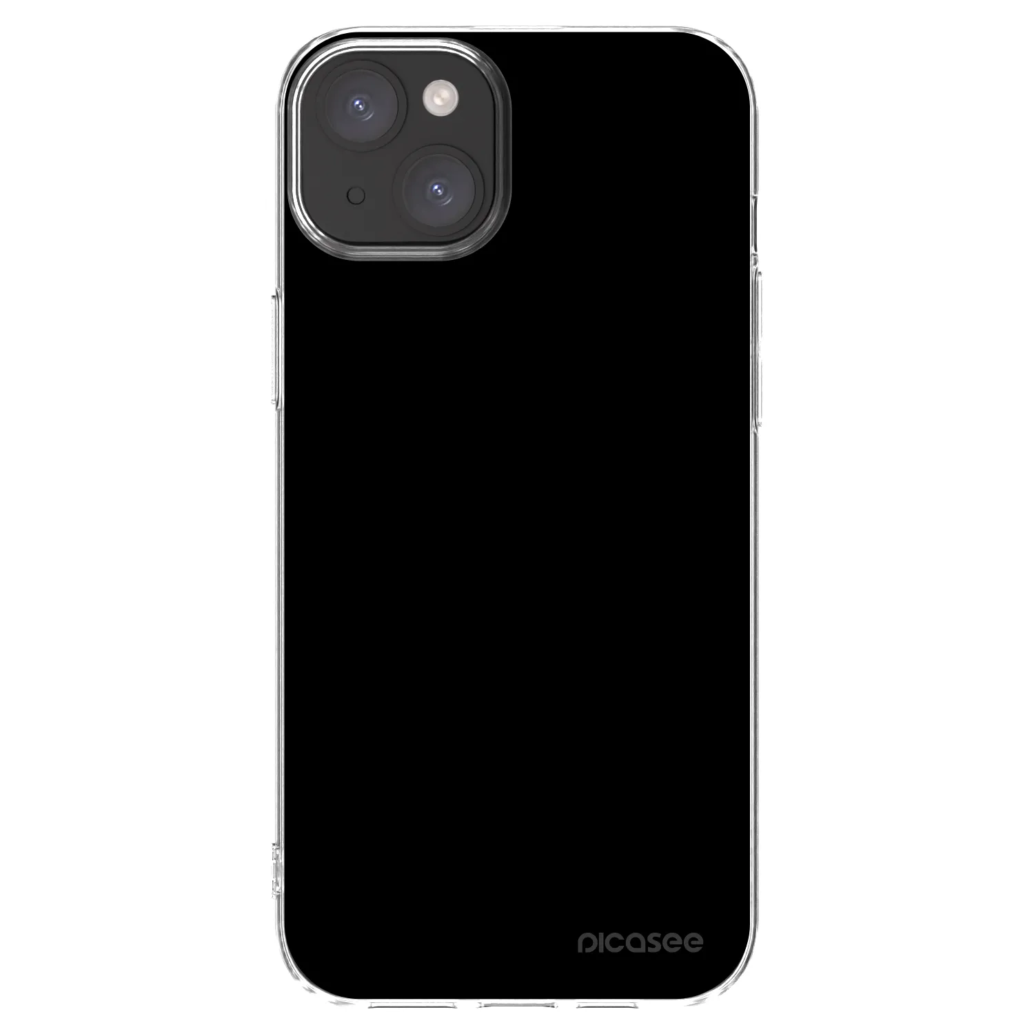 Picasee silikonska prozirna maskica za Apple iPhone 15 Plus - Black Bliss