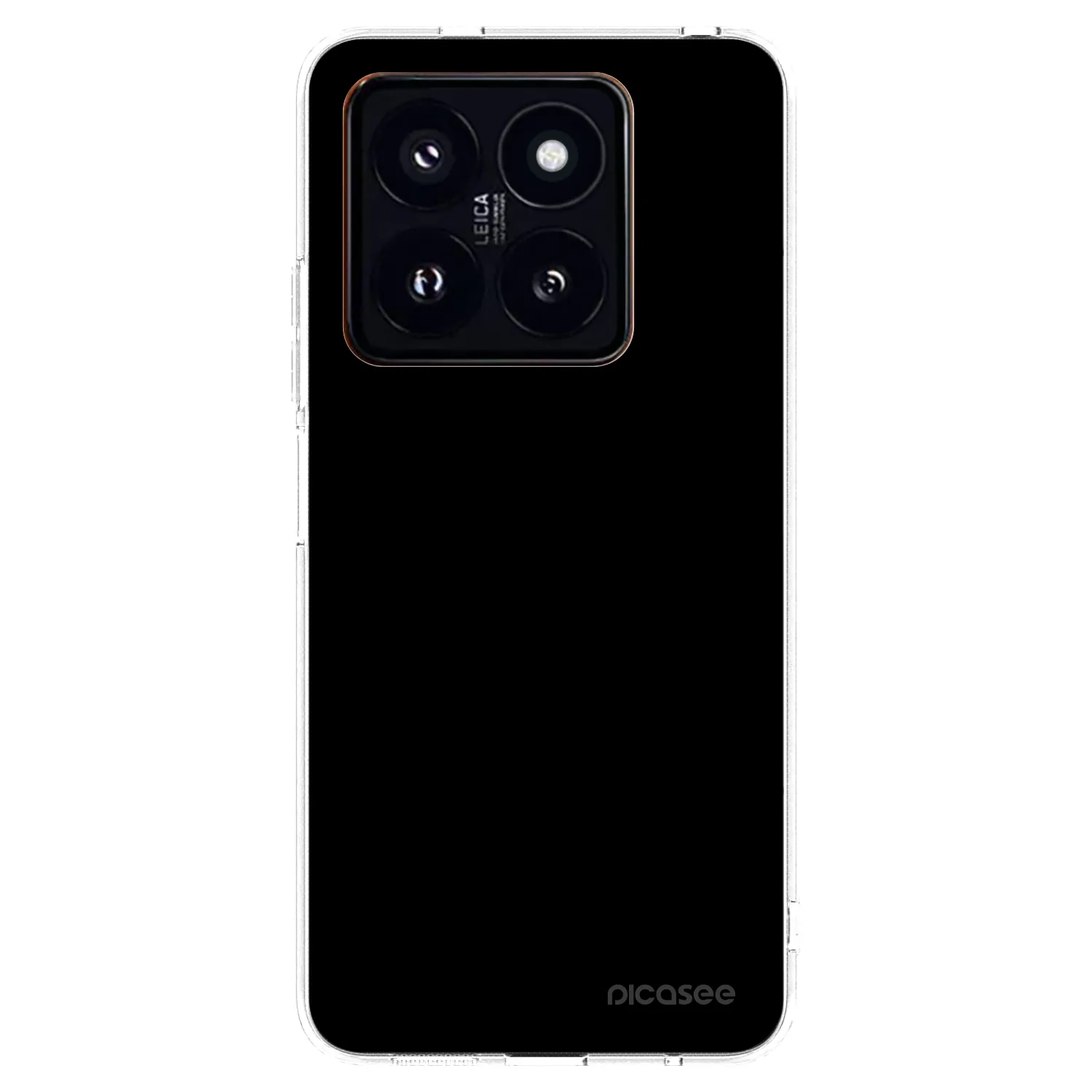Picasee silikonska prozirna maskica za Xiaomi 14 Pro - Black Bliss
