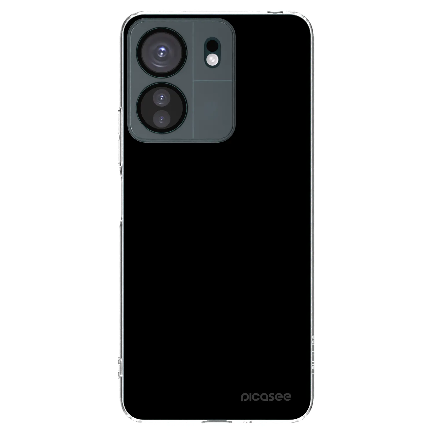 Picasee silikonska prozirna maskica za Xiaomi Redmi 13C 4G - Black Bliss