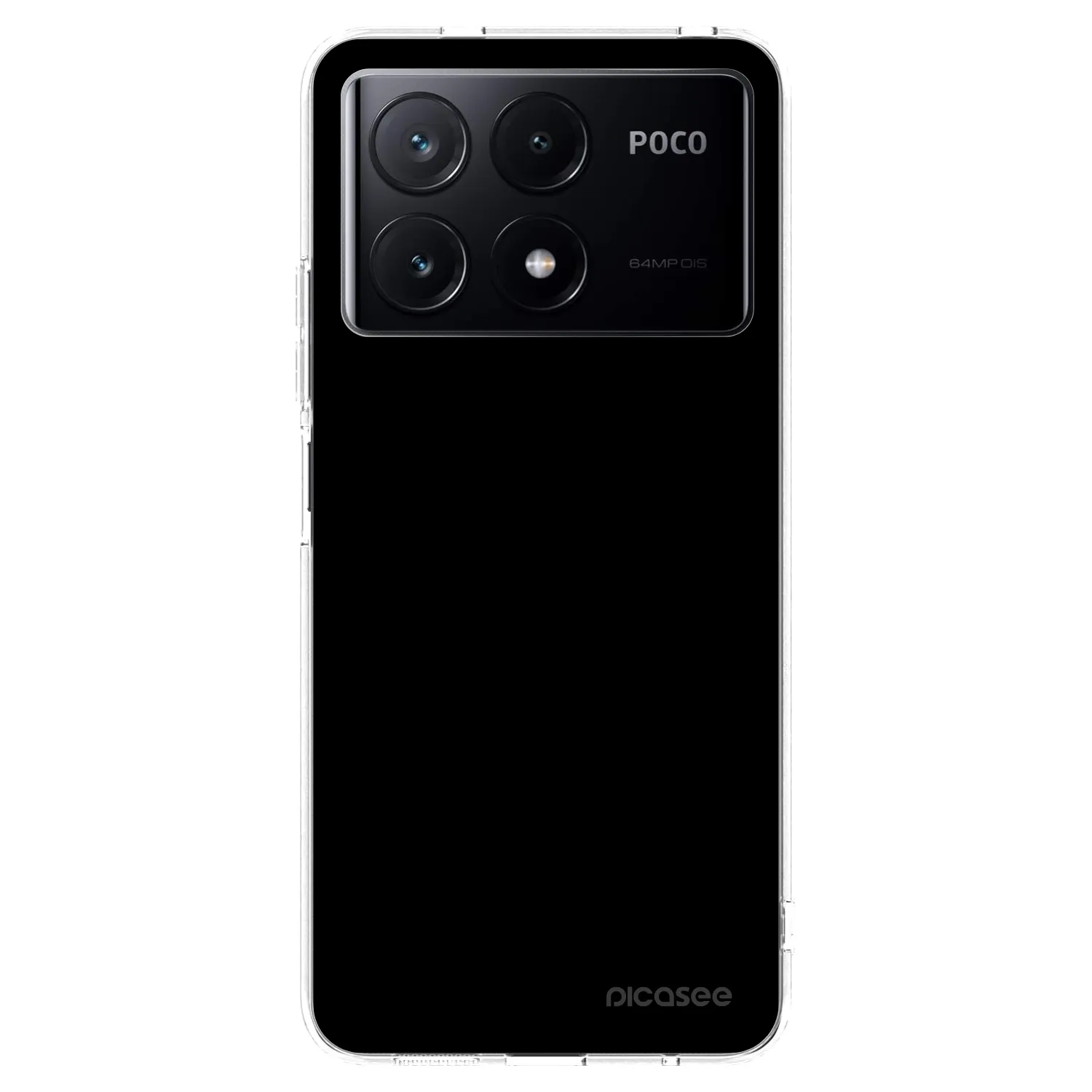 Picasee silikonska prozirna maskica za Xiaomi Poco X6 Pro - Black Bliss