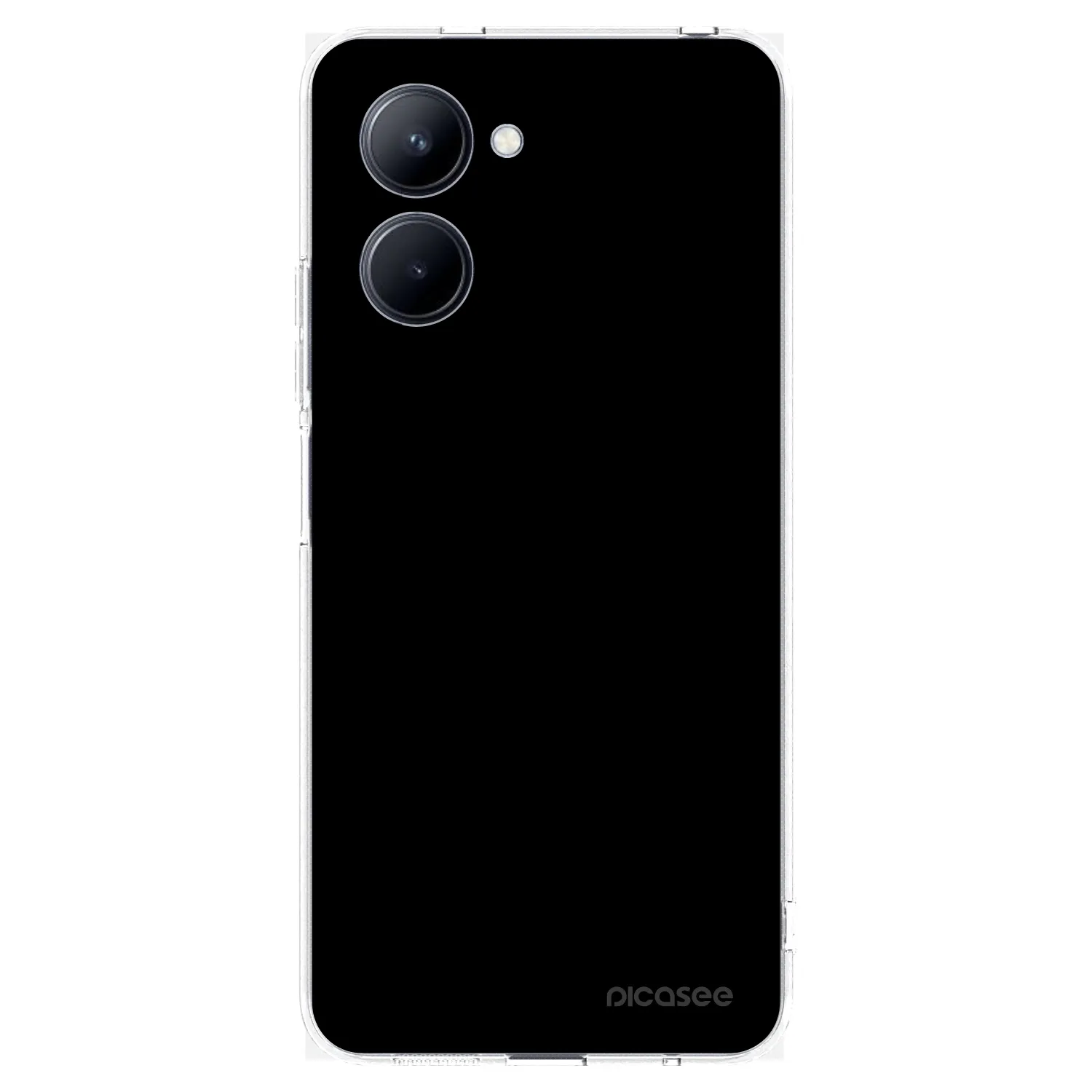Picasee silikonska prozirna maskica za Realme C33 (2023) - Black Bliss