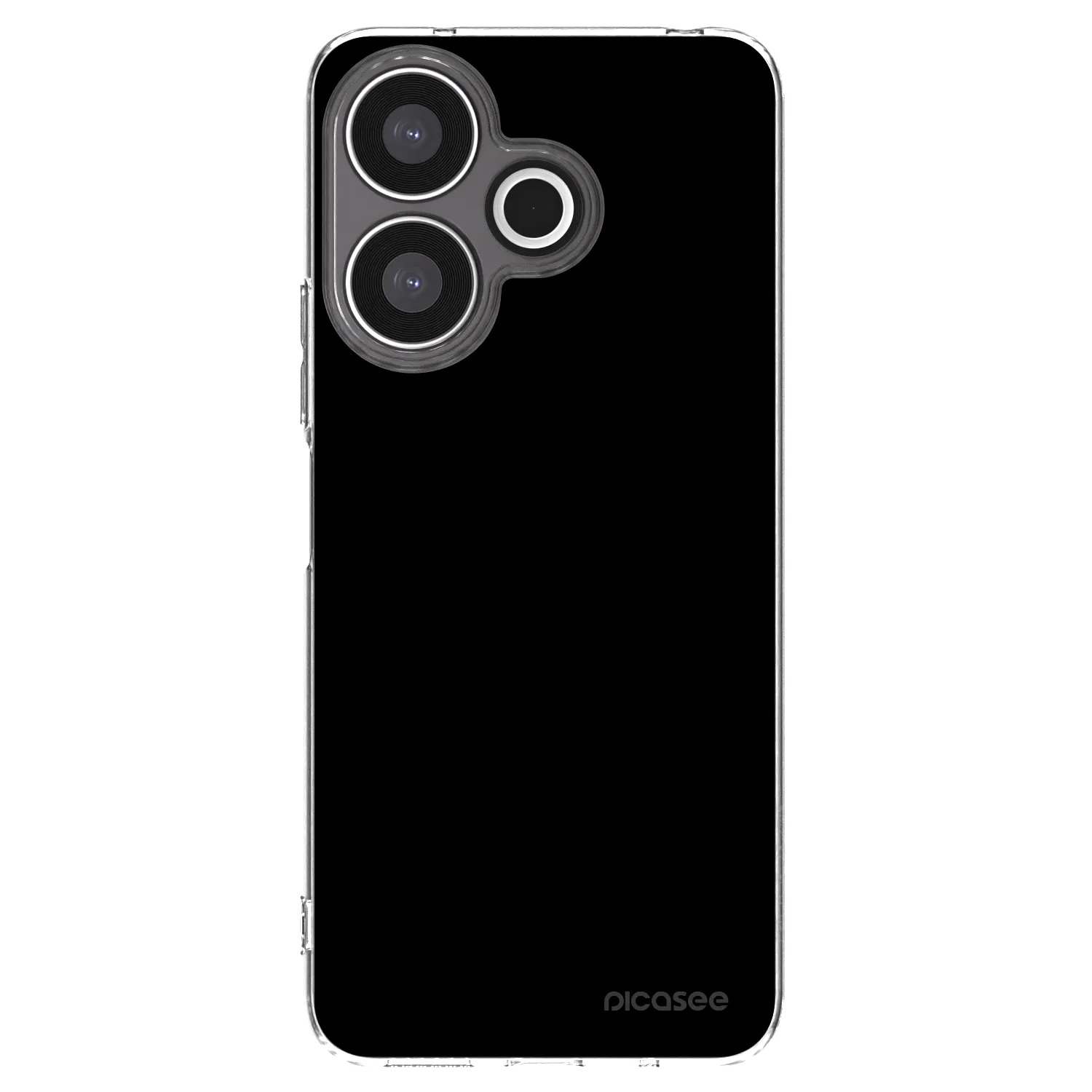 Picasee silikonska prozirna maskica za Xiaomi Redmi 13 4G - Black Bliss