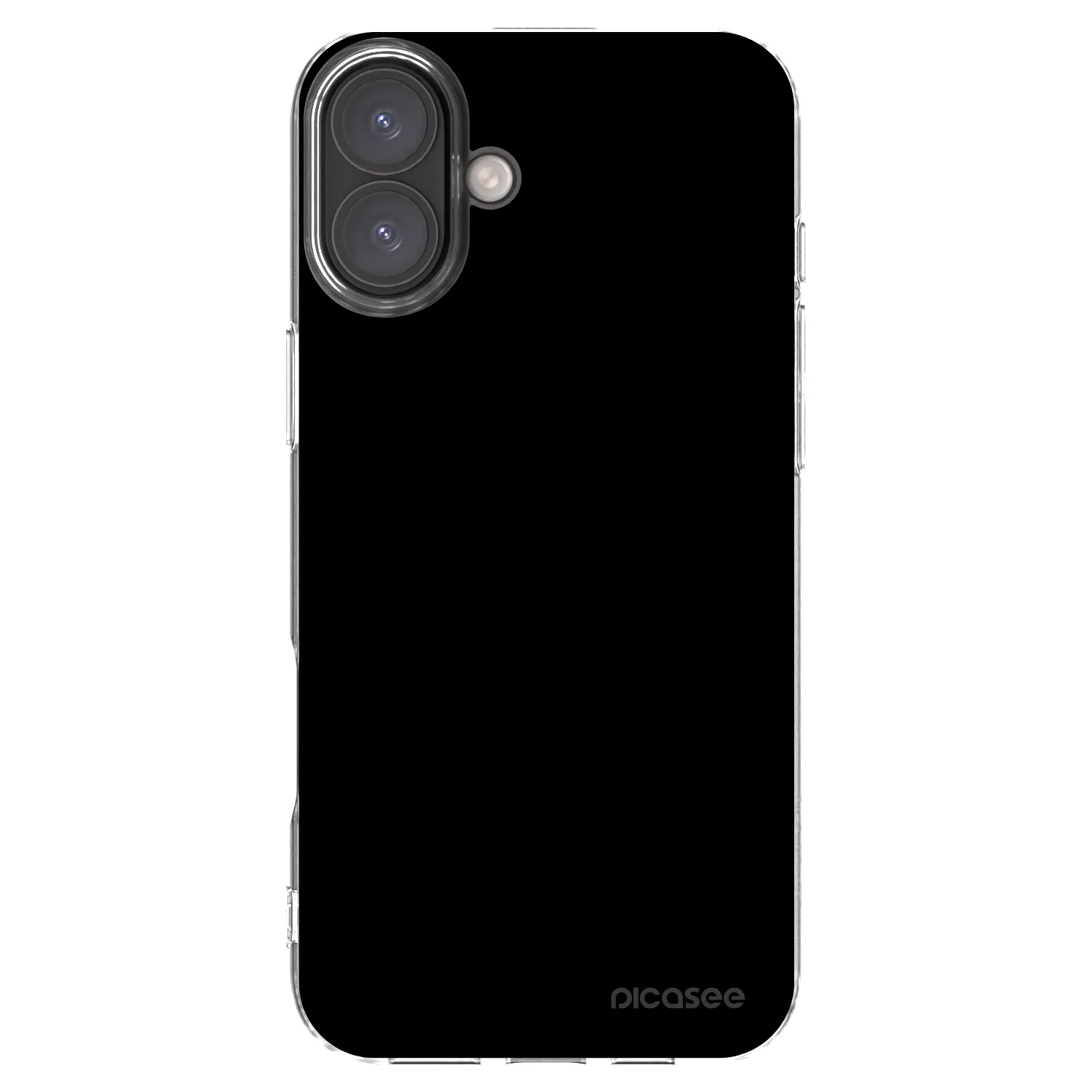Picasee silikonska prozirna maskica za Apple iPhone 16 Plus - Black Bliss