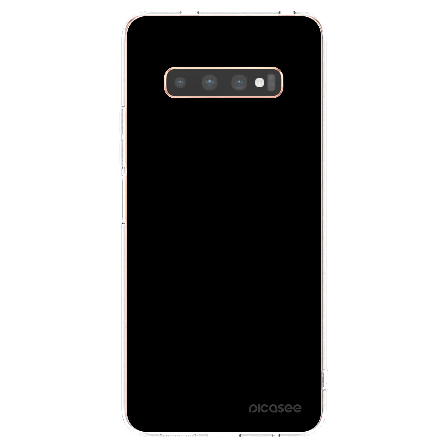 Picasee silikonska prozirna maskica za Samsung Galaxy S10 Plus G975 - Black Bliss