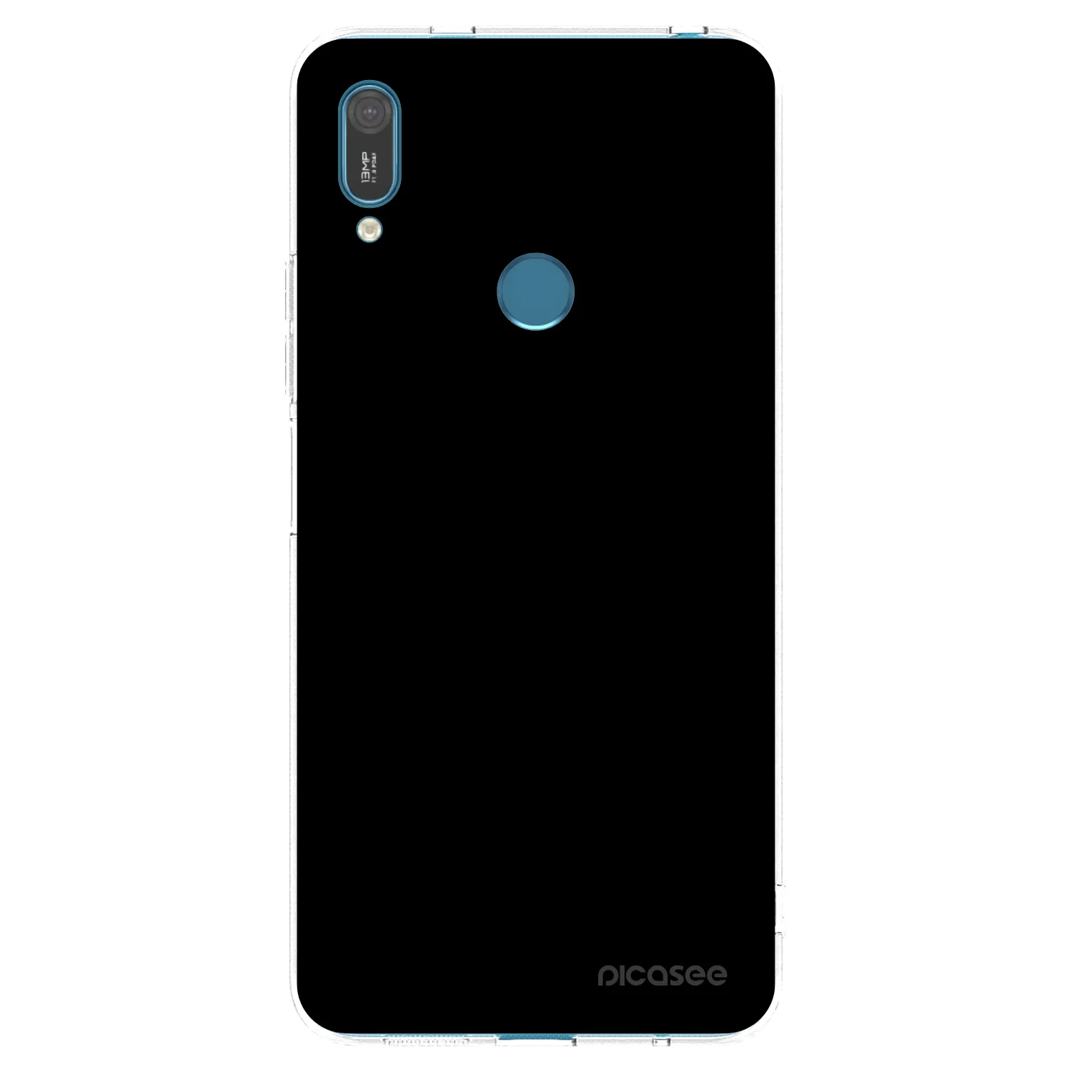 Picasee silikonska prozirna maskica za Huawei Y7 2019 - Black Bliss