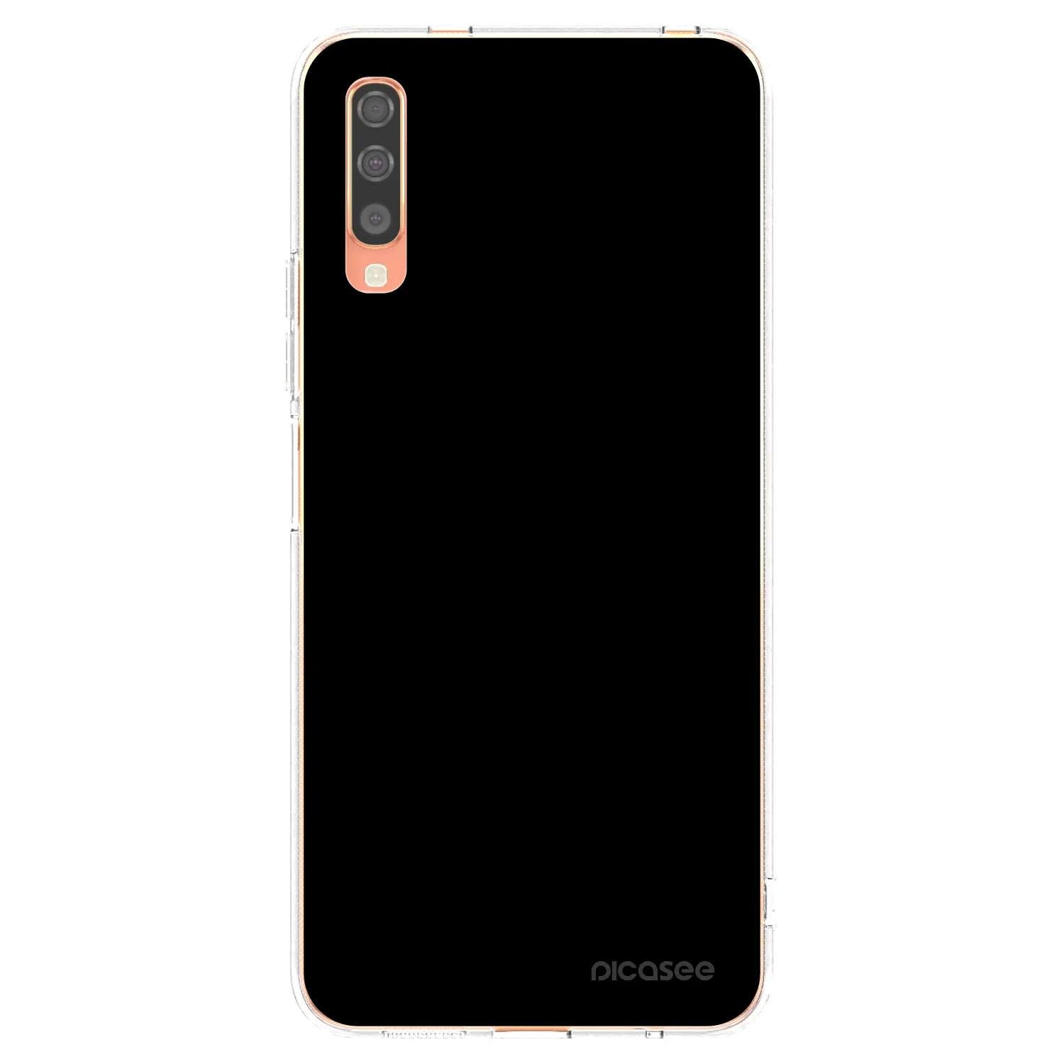 Picasee silikonska prozirna maskica za Samsung Galaxy A70 A705F - Black Bliss