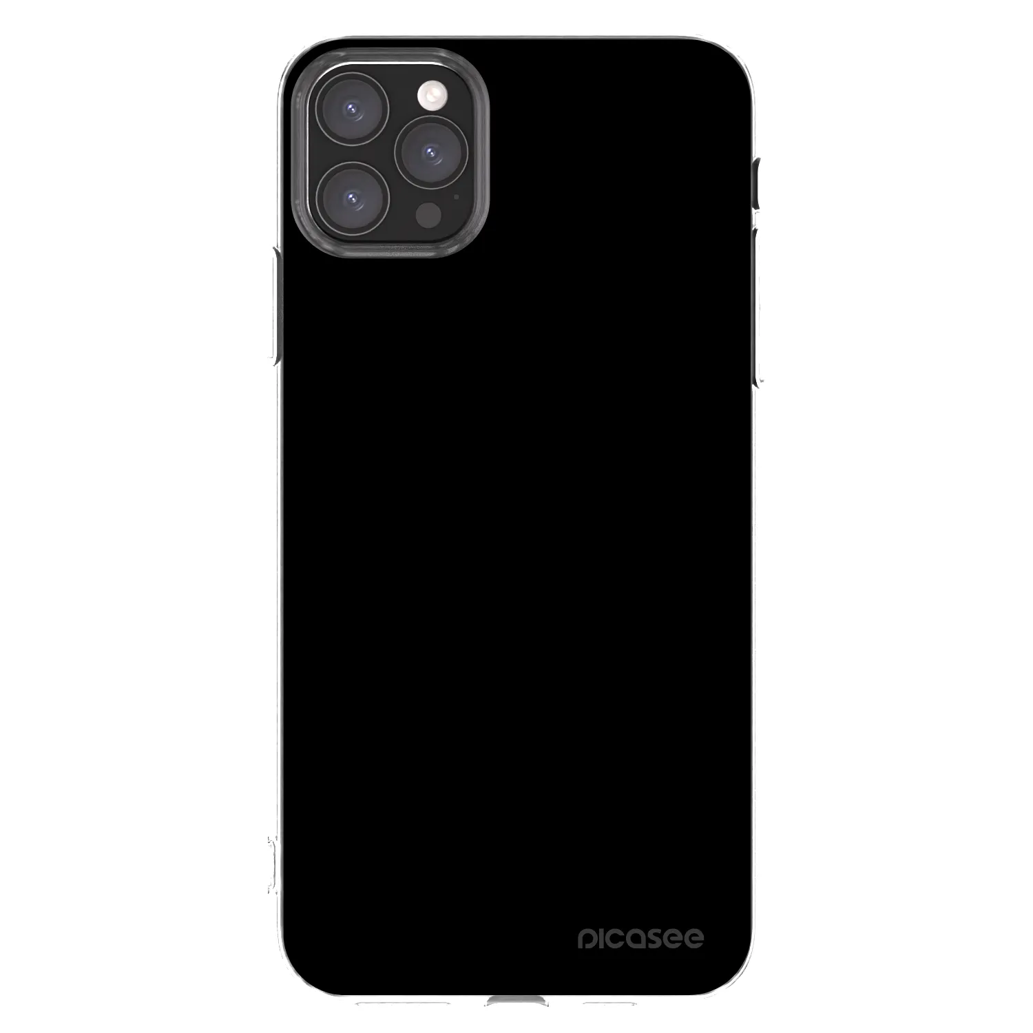 Picasee silikonska prozirna maskica za Apple iPhone 11 Pro Max - Black Bliss