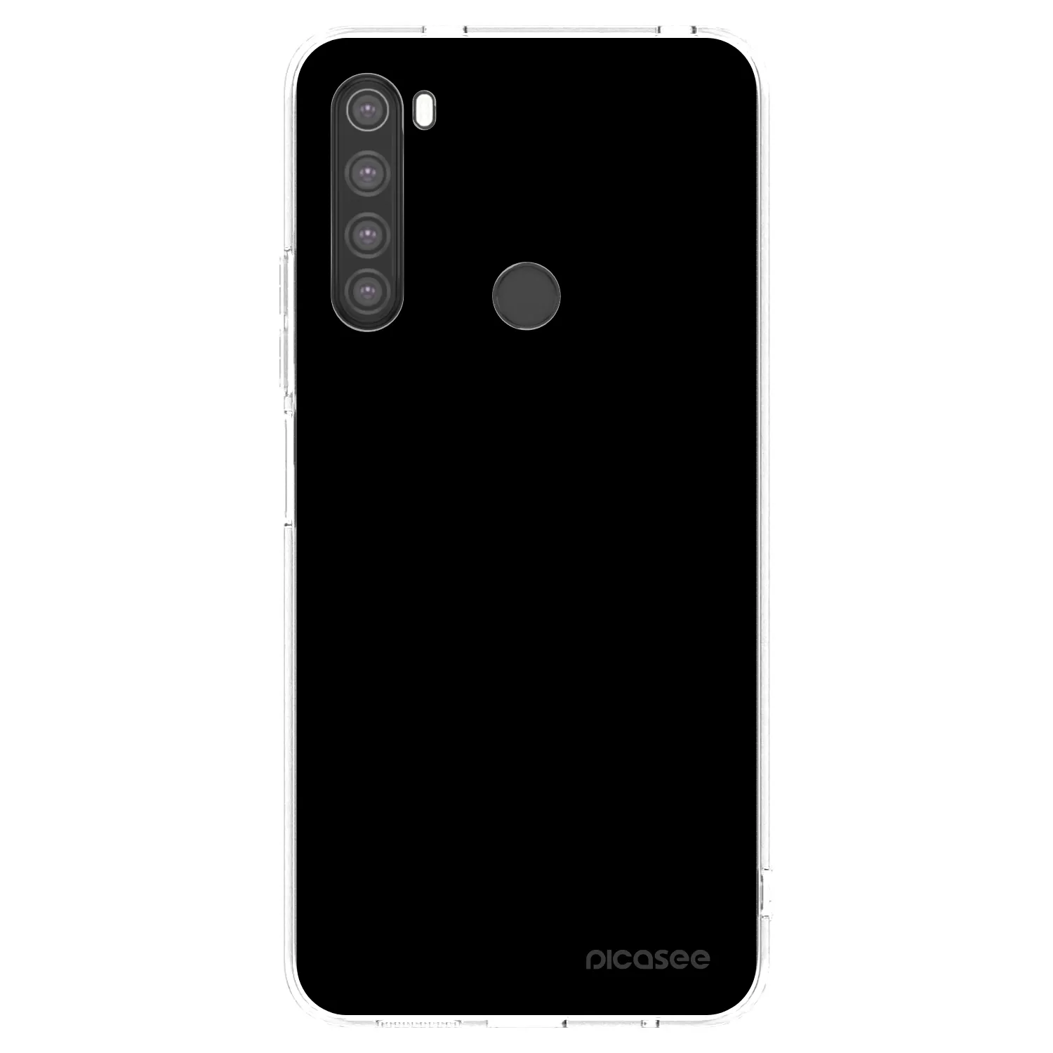 Picasee silikonska prozirna maskica za Xiaomi Redmi Note 8 - Black Bliss
