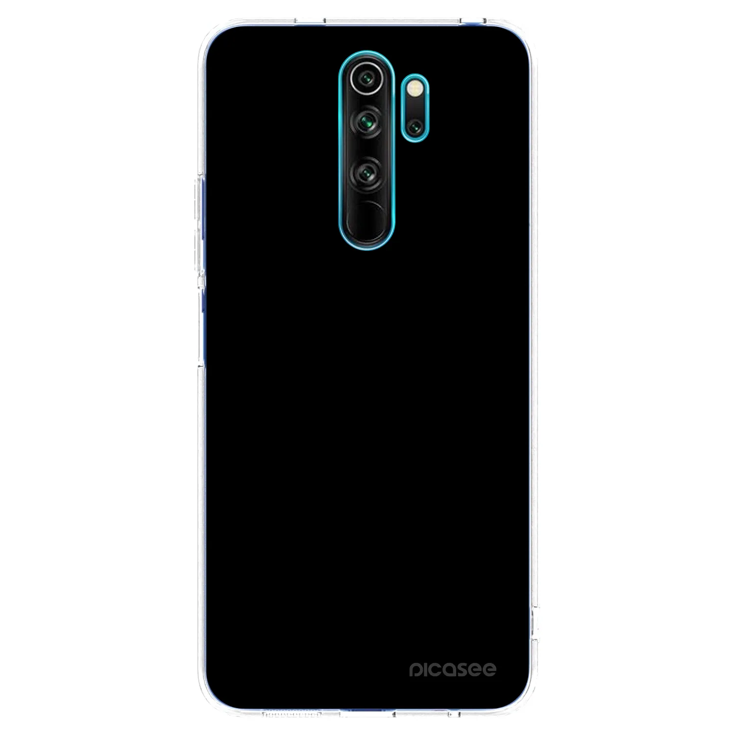 Picasee silikonska prozirna maskica za Xiaomi Redmi Note 8 Pro - Black Bliss