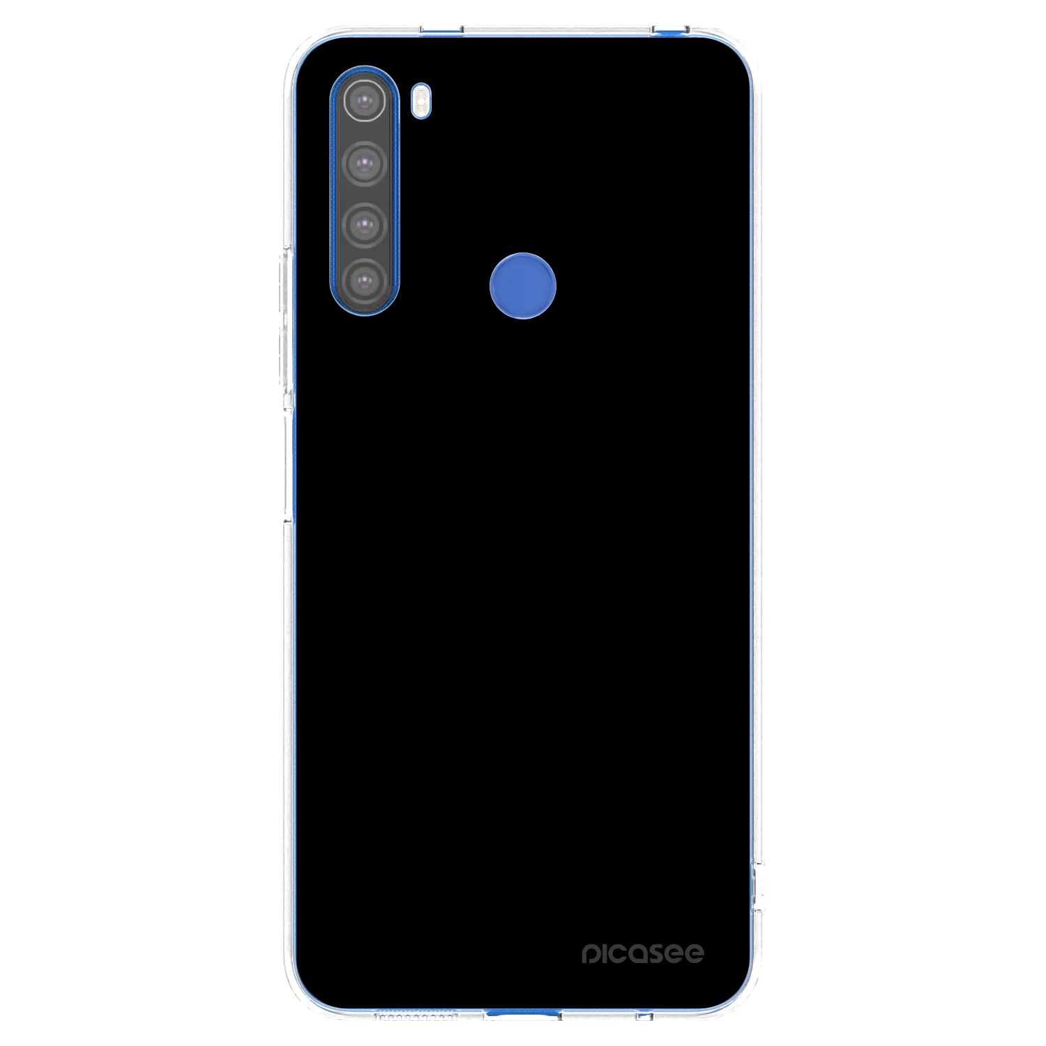 Picasee silikonska prozirna maskica za Xiaomi Redmi Note 8T - Black Bliss