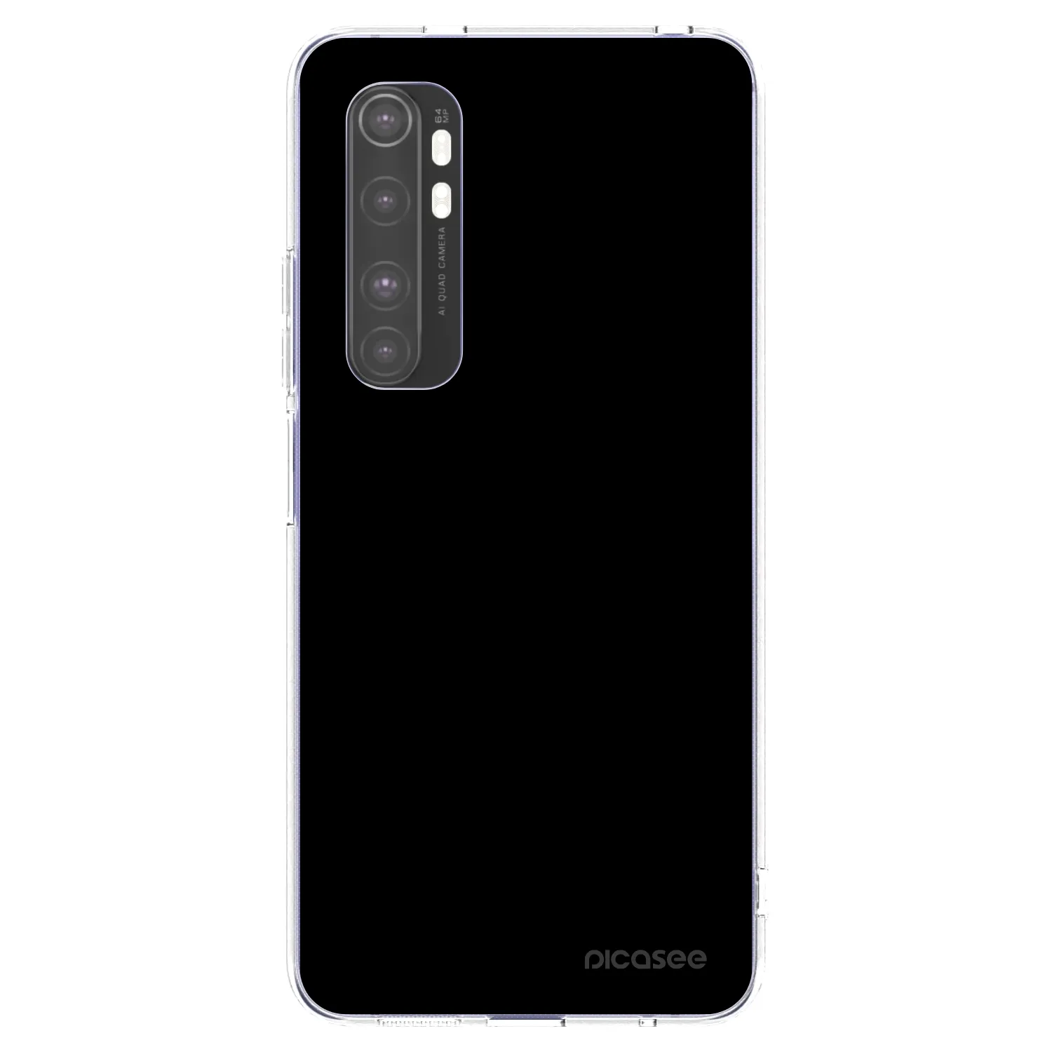 Picasee silikonska prozirna maskica za Xiaomi Mi Note 10 Lite - Black Bliss