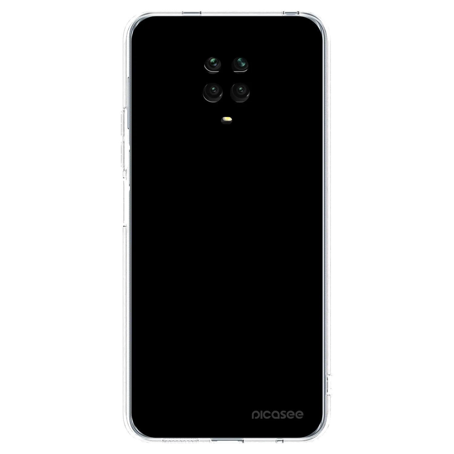 Picasee silikonska prozirna maskica za Xiaomi Redmi Note 9S - Black Bliss