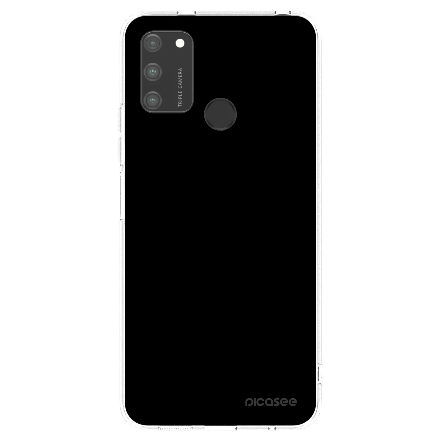 Picasee silikonska prozirna maskica za Honor 9A - Black Bliss