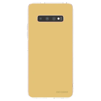 Picasee silikonska prozirna maskica za Samsung Galaxy S10 Plus G975 - Canary Crystal