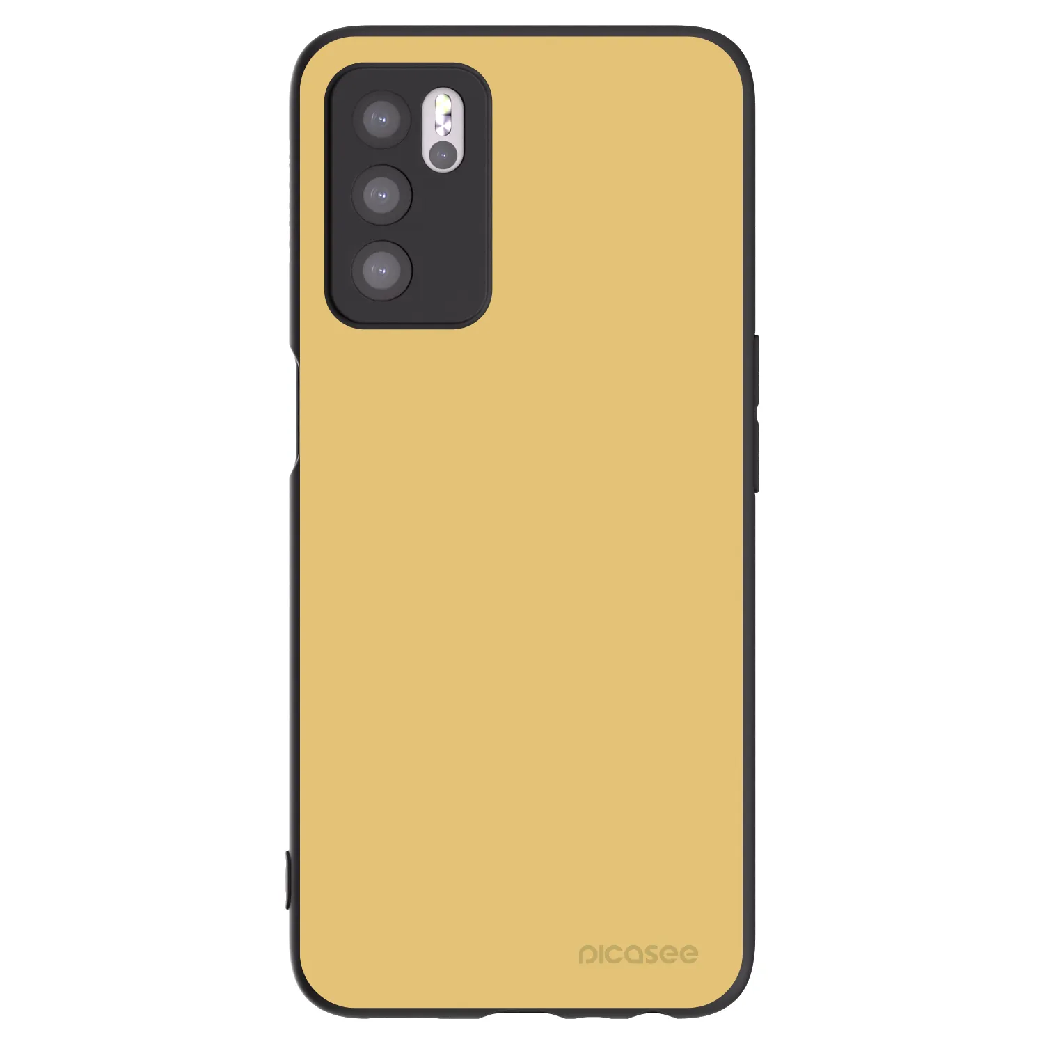 Picasee crna silikonska maskica za OPPO A16s - Canary Crystal