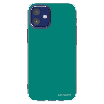 Picasee silikonska prozirna maskica za Apple iPhone 12 mini - Emerald Mist