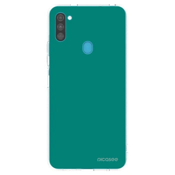 Picasee silikonska prozirna maskica za Samsung Galaxy M11 - Emerald Mist