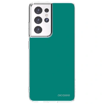 Picasee silikonska prozirna maskica za Samsung Galaxy S21 Ultra 5G G998B - Emerald Mist