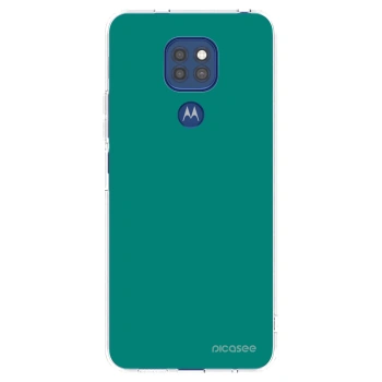 Picasee silikonska prozirna maskica za Motorola Moto G9 Play - Emerald Mist