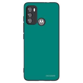 Picasee crna silikonska maskica za Motorola Moto G60 - Emerald Mist