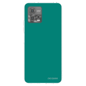 Picasee silikonska prozirna maskica za Motorola Moto G72 - Emerald Mist
