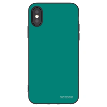 Picasee crna silikonska maskica za Apple iPhone X/XS - Emerald Mist