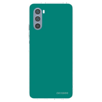 Picasee silikonska prozirna maskica za Motorola Moto G62 - Emerald Mist