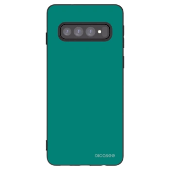 Picasee crna silikonska maskica za Samsung Galaxy S10 G973 - Emerald Mist