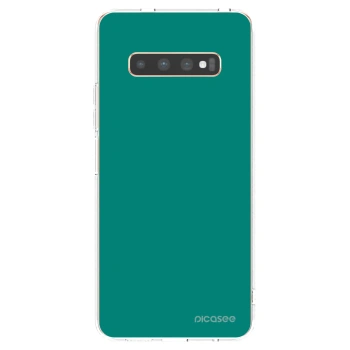 Picasee silikonska prozirna maskica za Samsung Galaxy S10 Plus G975 - Emerald Mist