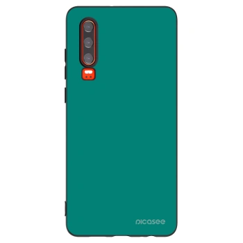 Picasee crna silikonska maskica za Huawei P30 - Emerald Mist