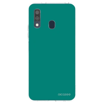 Picasee silikonska prozirna maskica za Samsung Galaxy A40 A405F - Emerald Mist